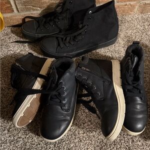 GUC Black High-Top CAT JACK SZ 2 & 4 Lace-Up Sneakers zipper bonus men’s 11